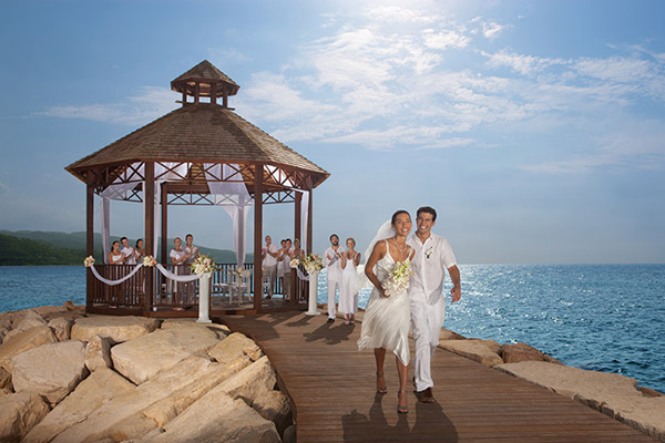 secrets resorts spas montego bay jamaica destination wedding gazebo celebration