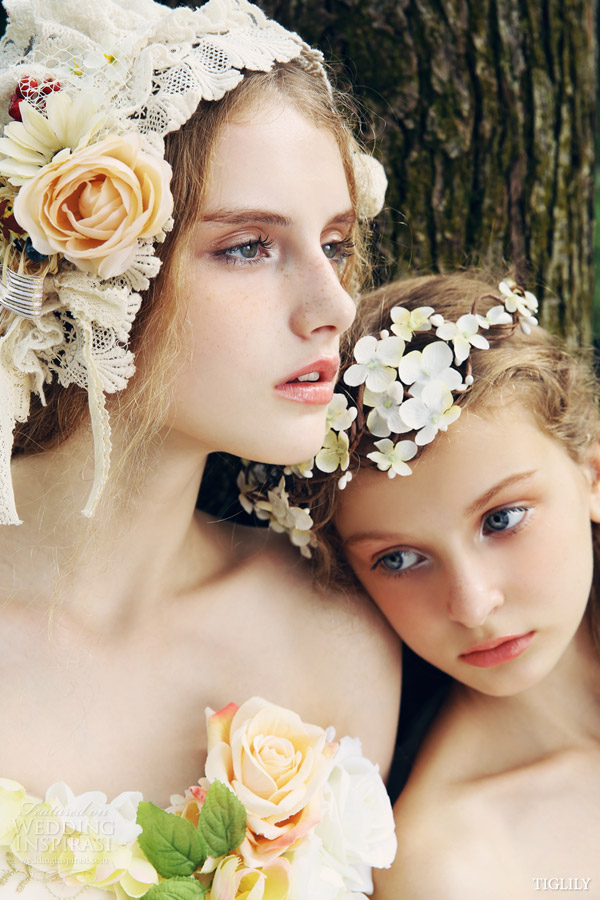 tiglily spring summer 2015 japan angel wedding dress romantic ball gown close up floral headpiece campaign tiglily spring summer 2015 japan angel wedding dress romantic ball gown close up floral headpiece campaign