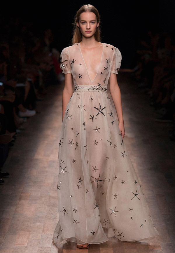 valentino spring 2015 ready to wear seastar starfish dress