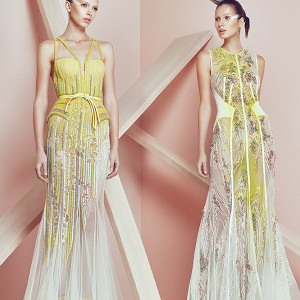 basil soda couture 2015 dresses yellow sheath gowns