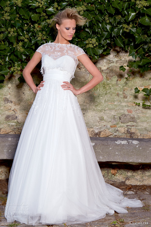 cymbeline wedding dresses 2015 bridal imelda gown with cropped illusion lace top