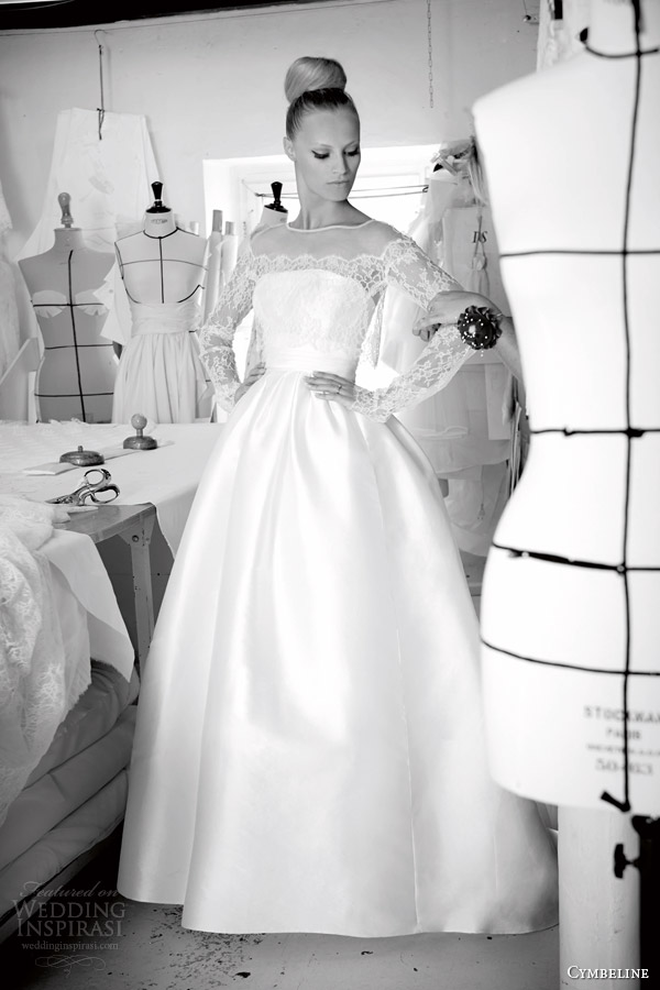 cymbeline wedding dresses 2015 bridal irya ball gown wedding dress long sleeve illusion bodice