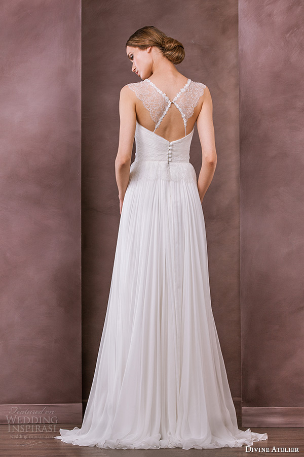 divine atelier wedding dress 2015 bridal illusion jewel neckline a line gown sienna back