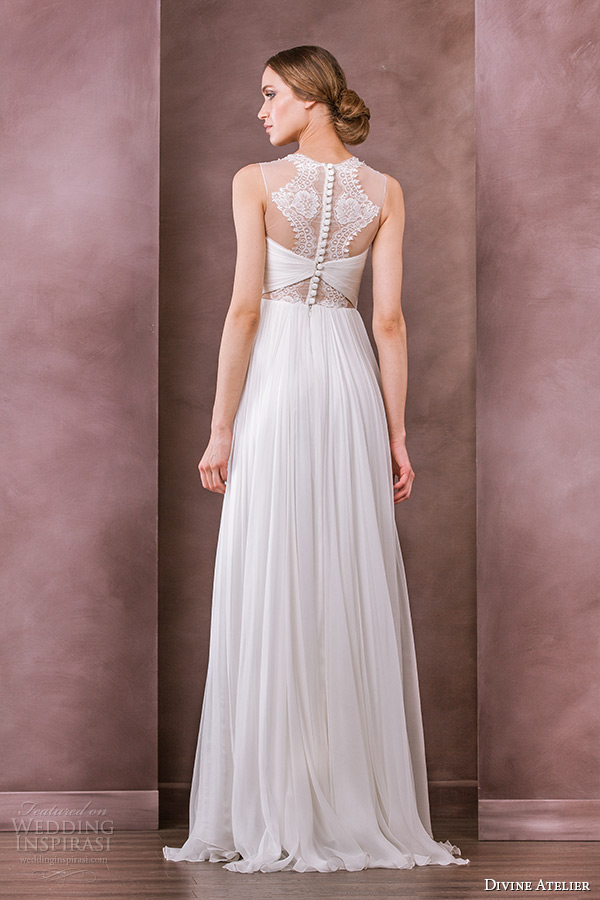 divine atelier wedding dress 2015 bridal sheer jewel neckline empire gown idilia back