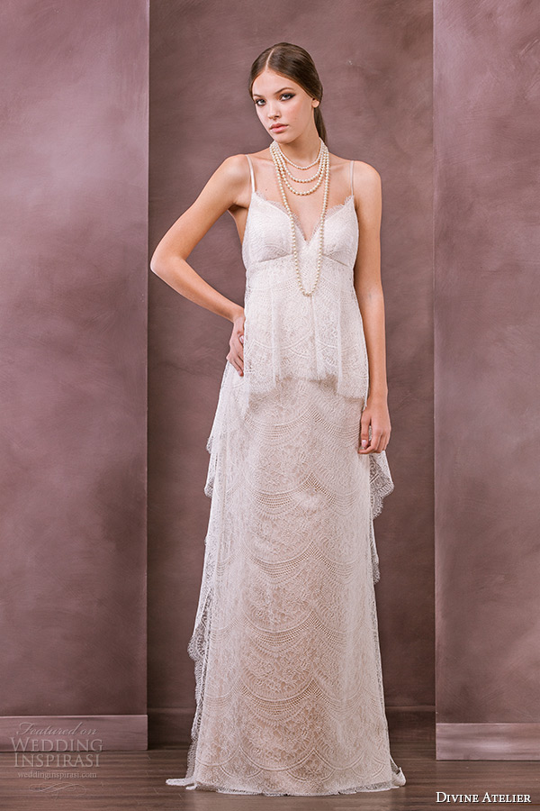 divine atelier wedding dress 2015 bridal spagetti strap empire gown thea