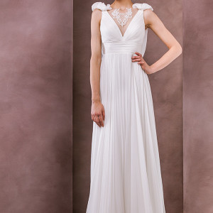divine atelier wedding dress 2015 bridal v neckline sleeveless grecian empire gown raysa