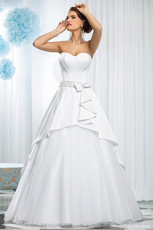 la lucienne bridal 2015 beryl strapless ball gown wedding dress under skirt