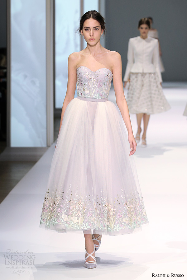 ralph and russo spring 2015 couture collection ankle length dress tulle overlay strapless bustier bodice purple dress ralph and russo spring 2015 couture collection ankle length dress tulle overlay strapless bustier bodice purple dress
