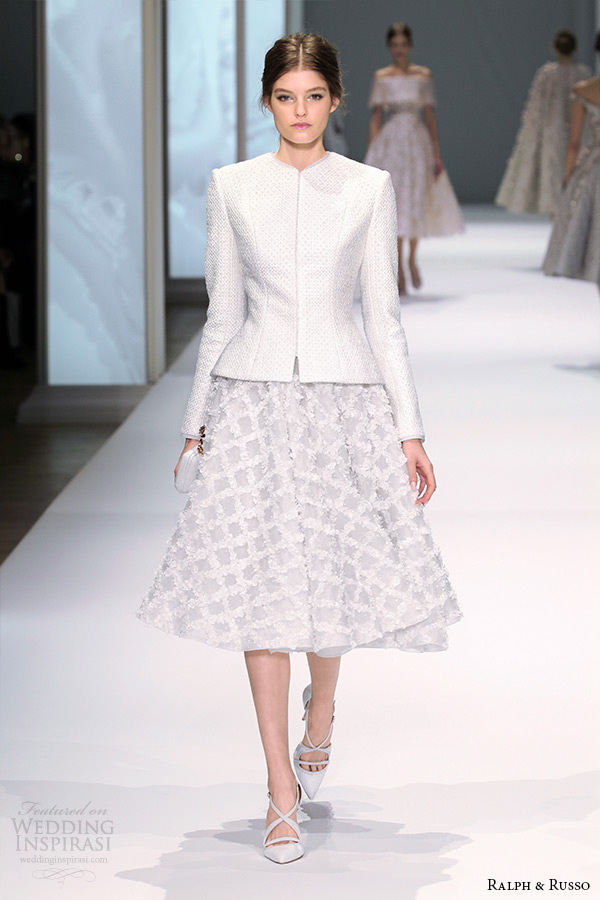 ralph and russo spring 2015 couture collection tea length dress with long sleeve jacket ralph and russo spring 2015 couture collection tea length dress with long sleeve jacket
