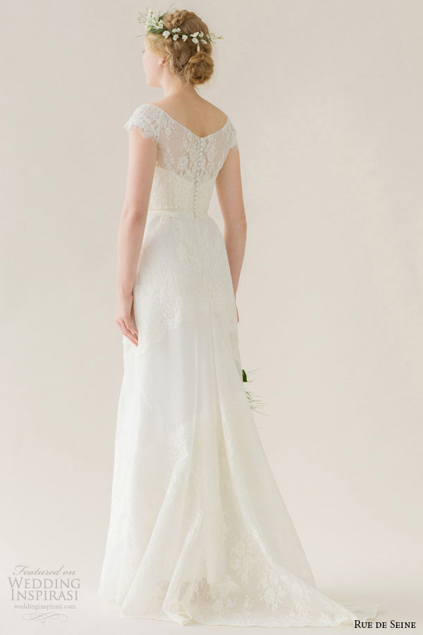 rue de seine wedding dress 2015 bridal off the shoulder lace sleeves neckline pleated skirt soft a line gown libby back rue de seine wedding dress 2015 bridal off the shoulder lace sleeves neckline pleated skirt soft a line gown libby back