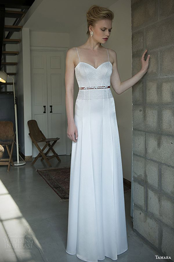 tamara bridal 2014 2015 ophir sleeveless wedding dress thin straps
