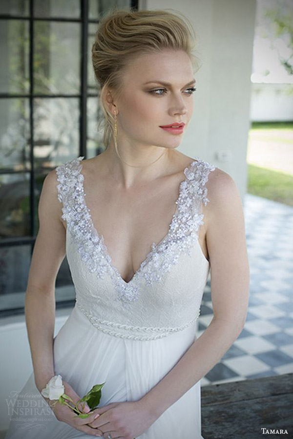 tamara bridal 2014 2015 spring sleeveless wedding dress embellished straps