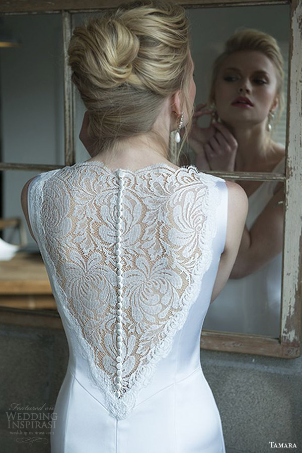 tamara israeli bridal 2014 2015 bella sleeveles wedding dress lace back view