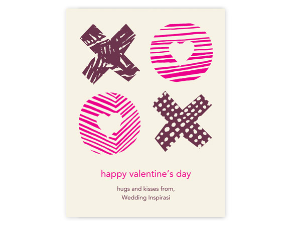 wedding paper divas sweet signature valentines day pink heart xo hugs kisses greeting card