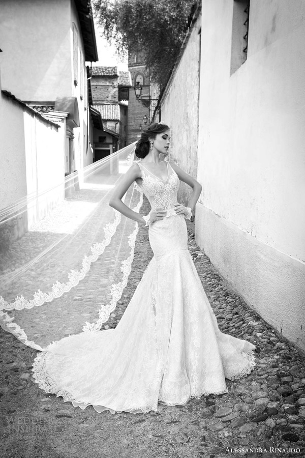 alessandra rinaudo bridal 2015 safiya sleeveless wedding dress illusion straps fit flare silhouette