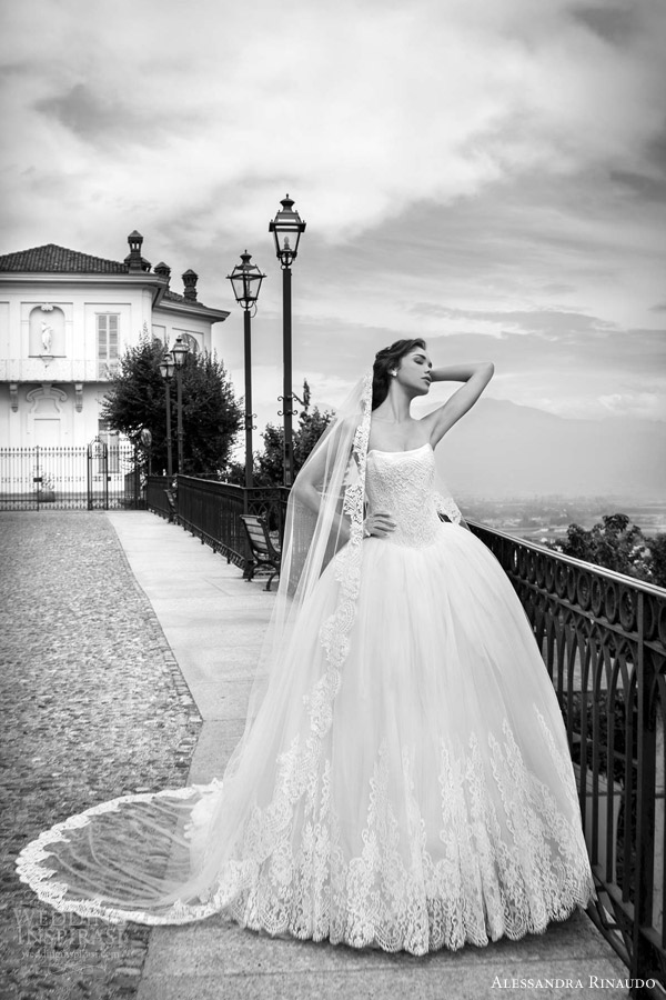 alessandra rinaudo bridal 2015 sienna strapless lace ball gown wedding dres