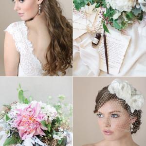 bel aire bridal hair accessories 2015 flower clips comb floral birdcage veil bouquet flowers handwritten letter calligraphy vintage romantic story