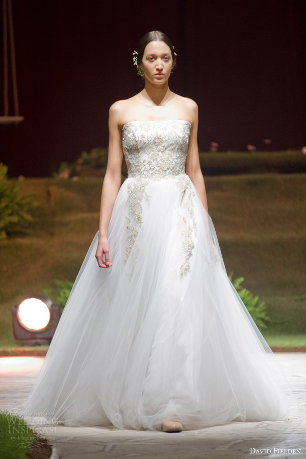 david fielden 2015 bridal 8307 wedding dress 8307 strapless ball gown