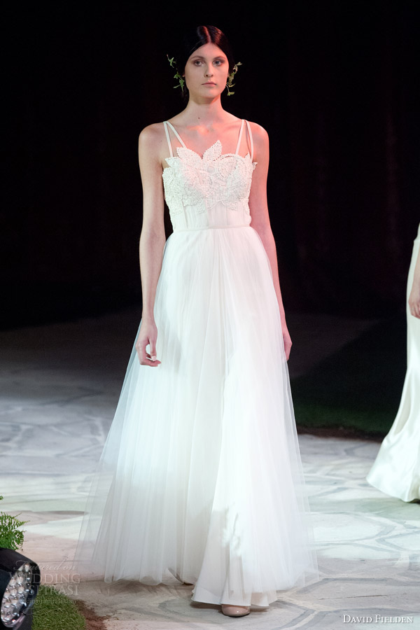 david fielden 2015 bridal 8360 sleeveless wedding dress double straps