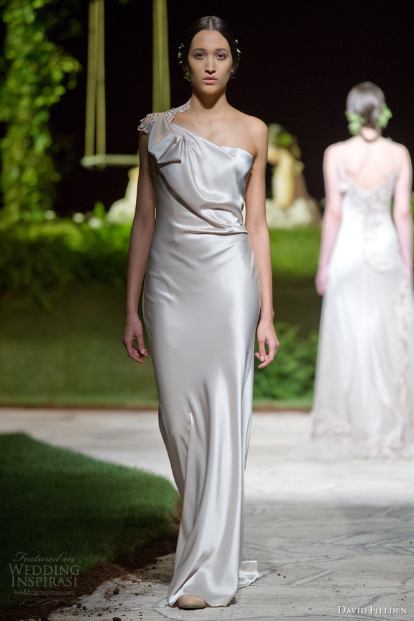 david fielden 2015 bridal 8366 one shoulder wedding dress