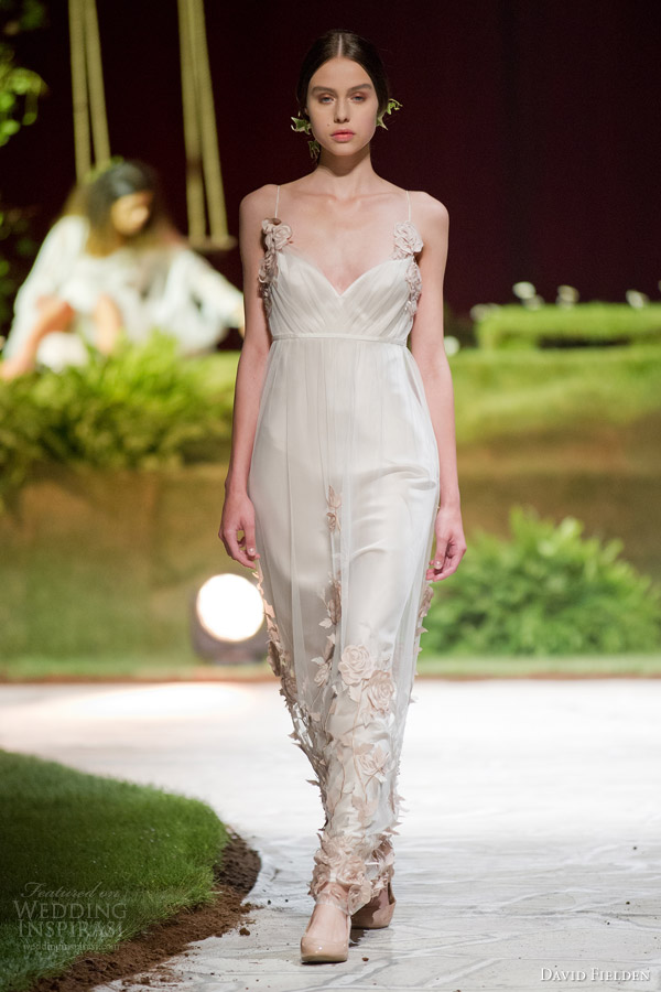 david fielden 2015 bridal 8373 empire wedding dress gown with straps