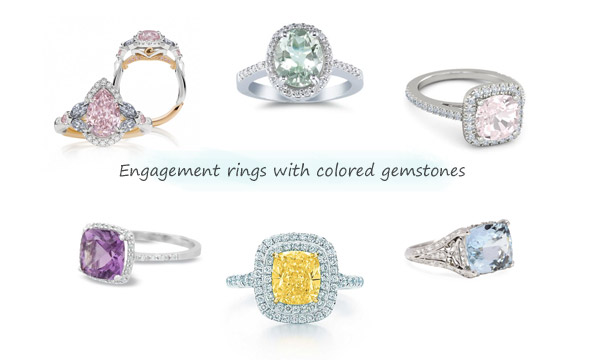 engagement rings with colored diamonds precious gemstones semi precious gems diamond ring