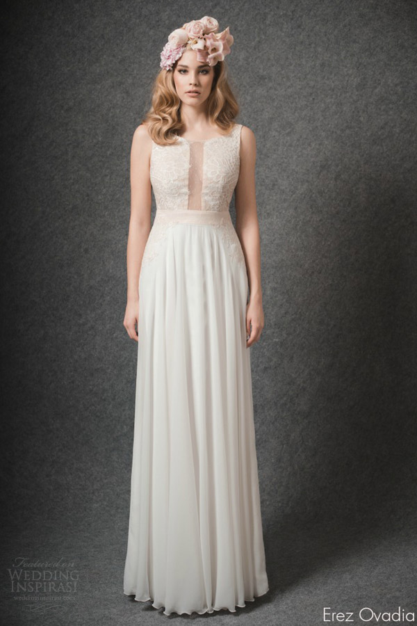 erez ovadia 2015 blossom bridal collection emma sleeveless wedding dress