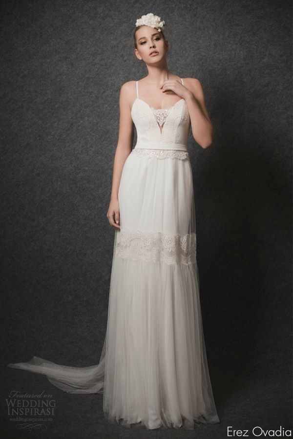 erez ovadia 2015 blossom bridal collection layla sleeveless wedding dress lace accent sweetheart neckline erez ovadia 2015 blossom bridal collection layla sleeveless wedding dress lace accent sweetheart neckline