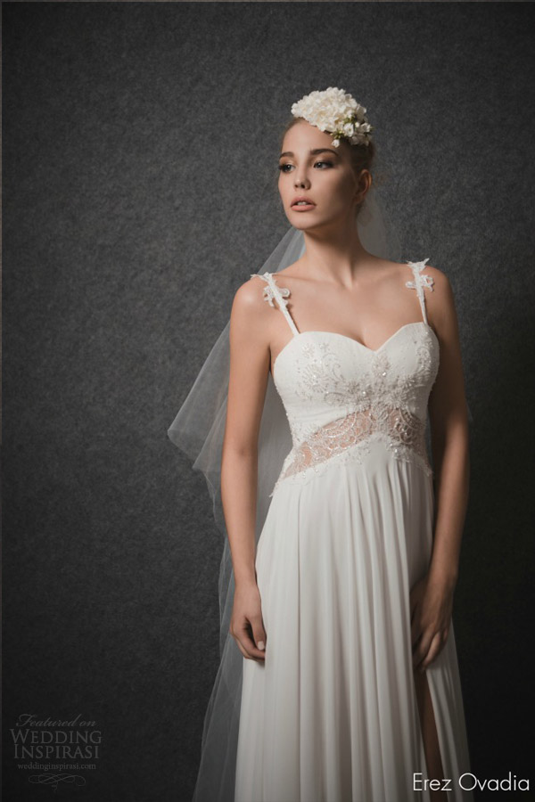 erez ovadia 2015 bridal lia sleeveless wedding dress embellished straps