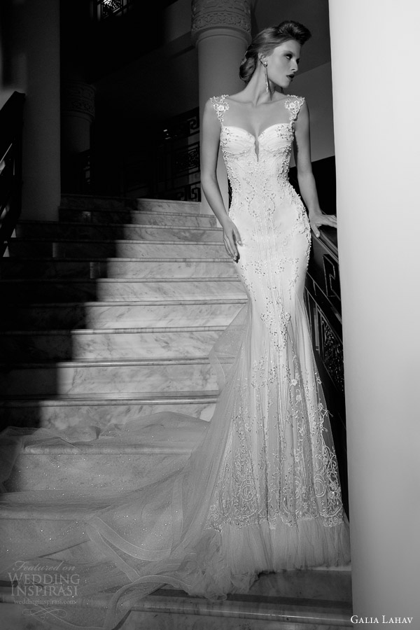 galia lahav 2015 tales of jazz age 2 isadora cap sleeve lace buildup sheath wedding dress overlay split sweetheart neckline