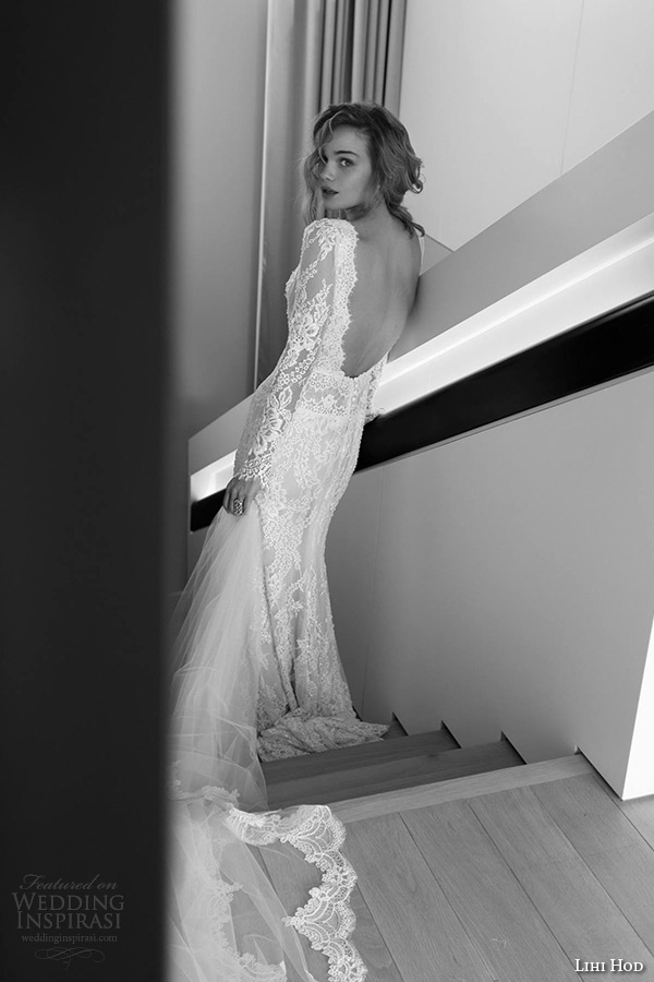 lihi hod wedding dresses 2015 bridal gown long sleeves v neckline low cut back full lace sheath dress style white oriental lihi hod wedding dresses 2015 bridal gown long sleeves v neckline low cut back full lace sheath dress style white oriental
