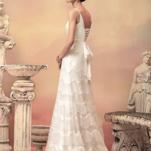 papilio bridal 2015 apollonia sleeveless sequin a line wedding dress beaded straps back view