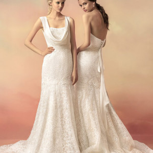 papilio bridal 2015 athena lace wedding dress strapless cowl neck straps versions