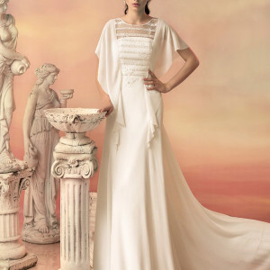 papilio bridal 2015 chloe chiffon dress kaftan sleeves