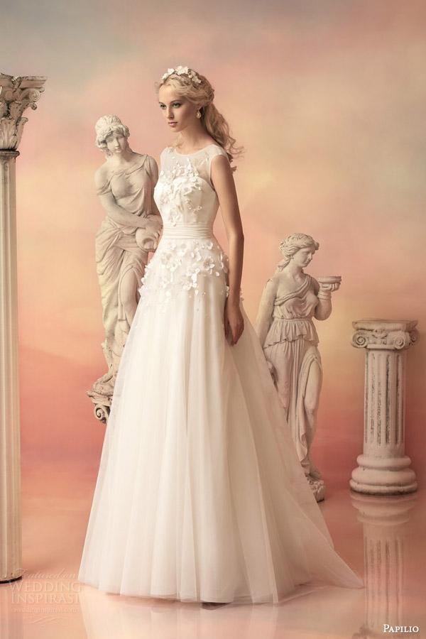 papilio bridal 2015 susanna illusion cap sleeve wedding dress