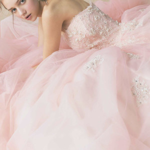 anteprima bridal 2013 izumi ogino salmon pink strapless ball gown wedding dress ant0064