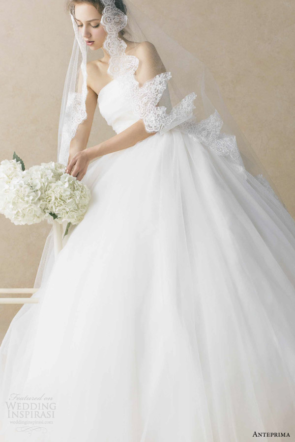 anteprima bridal strapless ball gown wedding dress off white ant0069