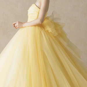 anteprima bridal yellow colored wedding dress ball gown