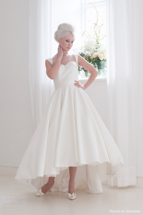 house of mooshki bridal 2015 tessa high low satin gown full ball gown skirt