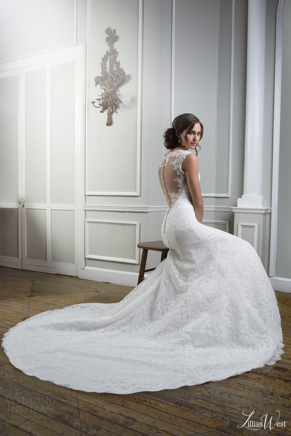 lillian west 2016 bridal preview style 6370 sleeveless wedding dress illusion statement back