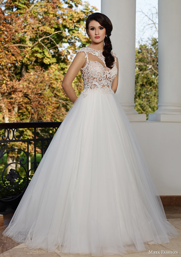 maya bridal 2015 royal wedding dress collection voluminous a line ball gown m49 lace bodice