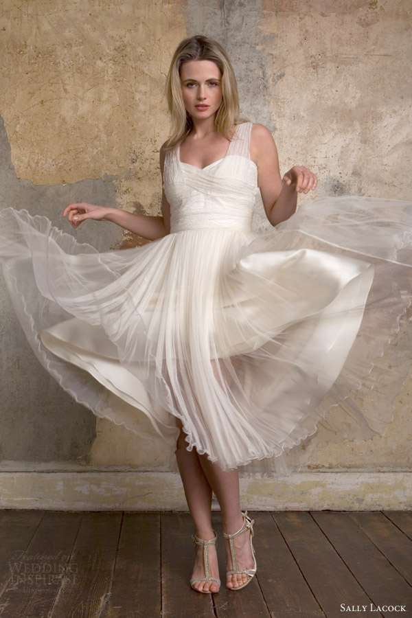sally lacock bridal 2015 dixie sleeveless tea length wedding dress