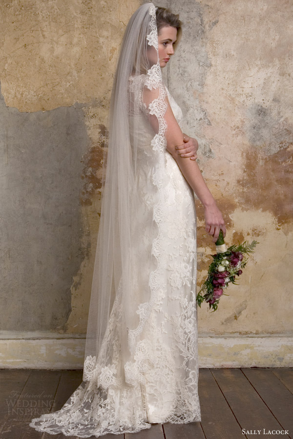 sally lacock bridal 2015 emmeline 1940s lace wedding dress side view veil sally lacock bridal 2015 emmeline 1940s lace wedding dress side view veil