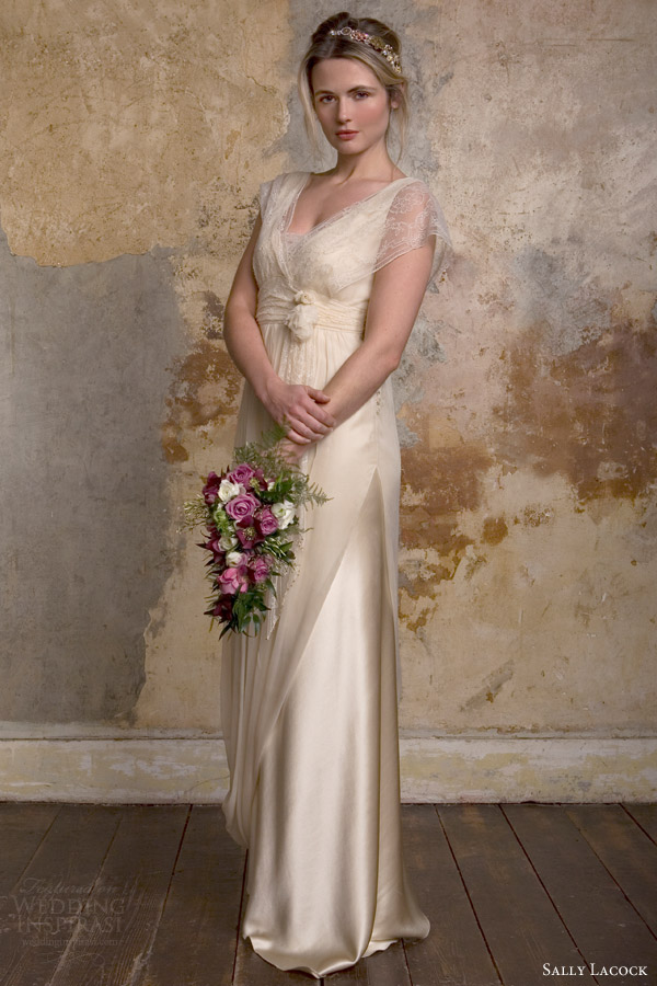sally lacock bridal 2015 esme grecian wedding dress lace overlay bodice