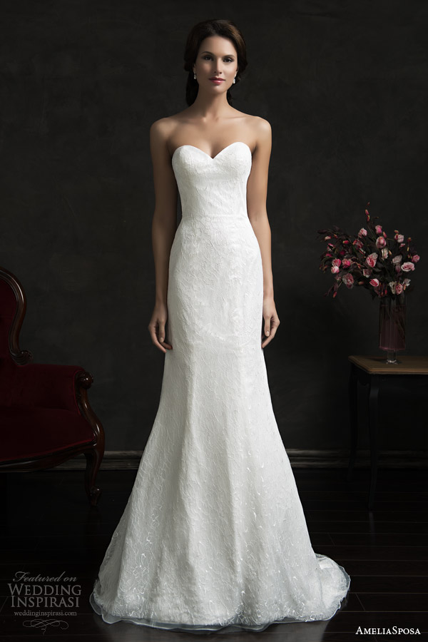 amelia sposa 2015 bridal tereza strapless sweetheart wedding dress