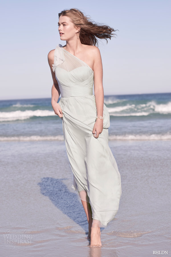 bhldn summer 2015 daniella one shoulder weding dress in dove by amsale