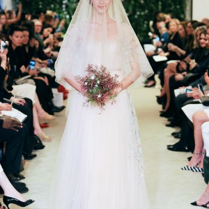 carolina herrrera bridal spring 2016 joie wedding dress colorful embroidery