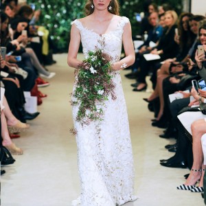 carolina herrrera bridal spring 2016 jolie floral lace wedding dress off shoulder straps