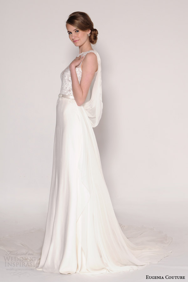 eugenia couture bridal spring 2016 harmony sleeveless wedding dress draped back