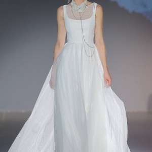 jesus peiro 2016 nanda devi bridal kali sleeveless wedding dress chantilly skirt with flowers